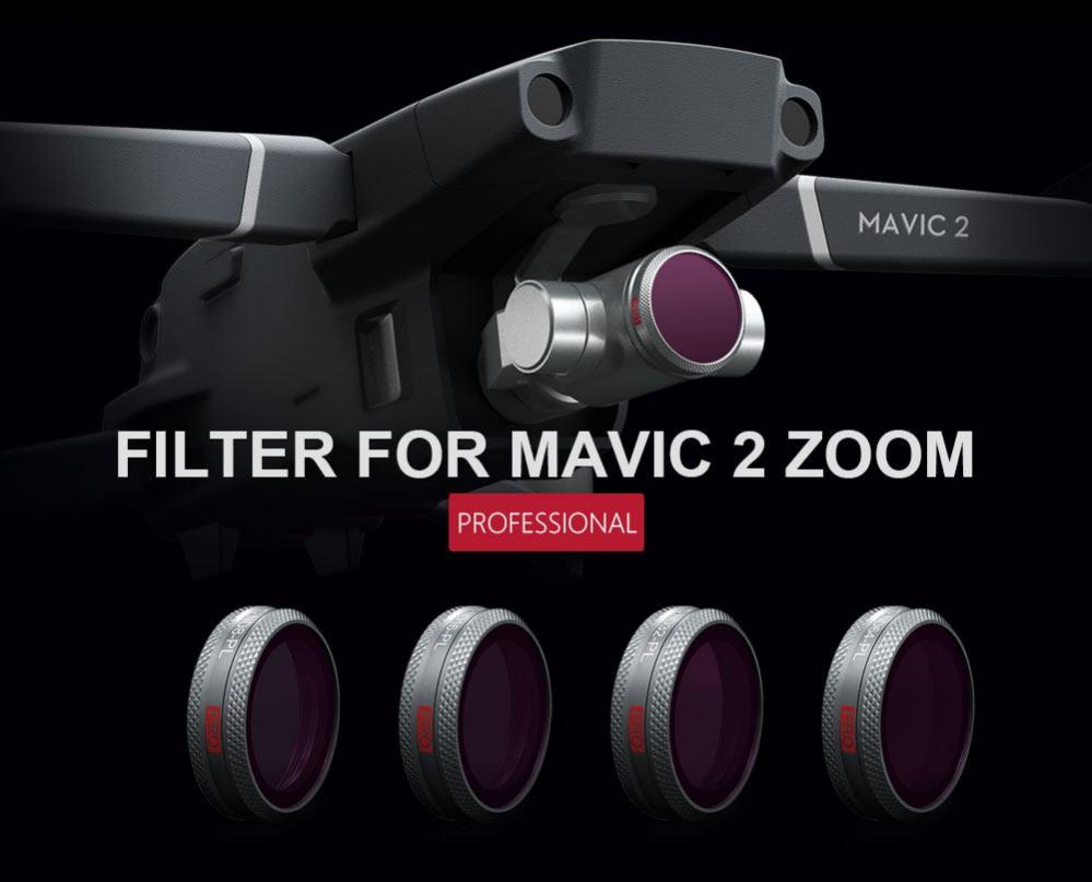 PGYTECH PRO-paket ND för Mavic 2 Zoom: ND8 ND16 ND32 ND64
