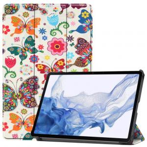  Fodral för Galaxy Tab S7/Tab S8 Fjärilsmönster