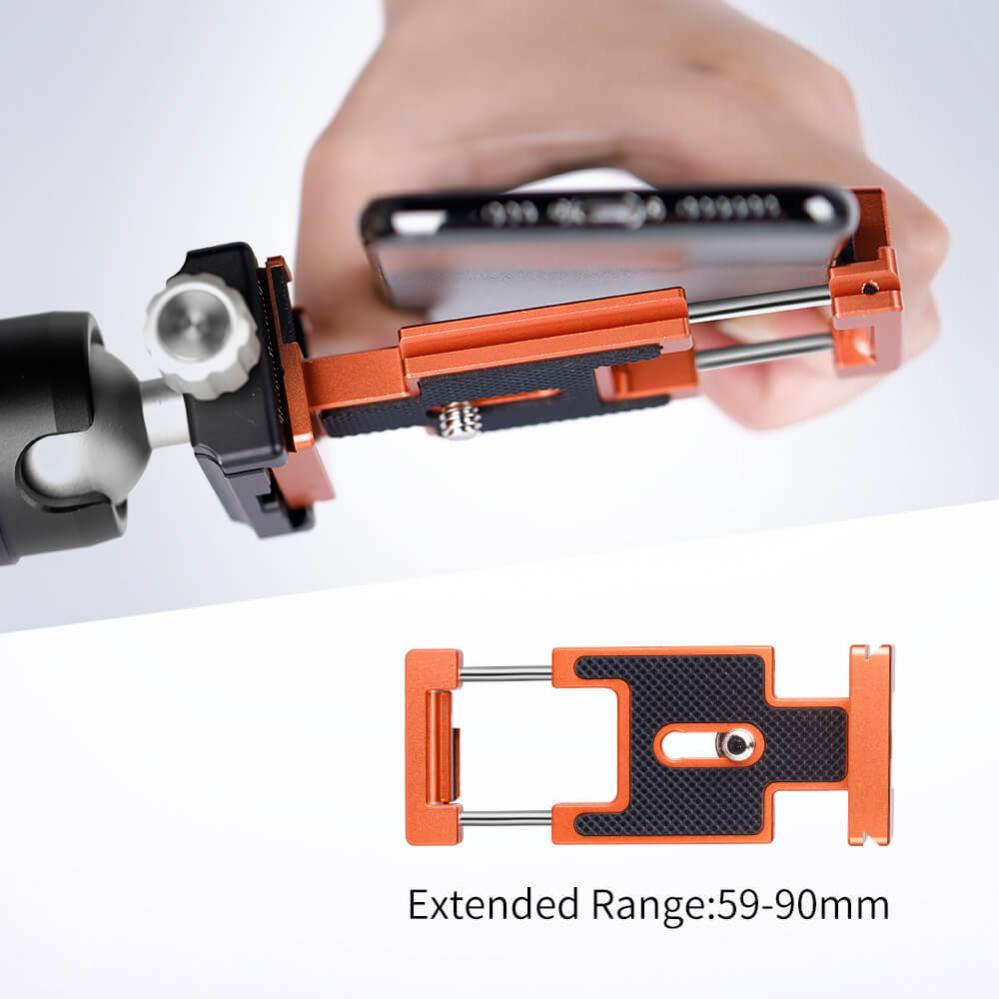 K&F Concept Mobilhållare & Snabbplatta Arca Swiss standard i aluminium