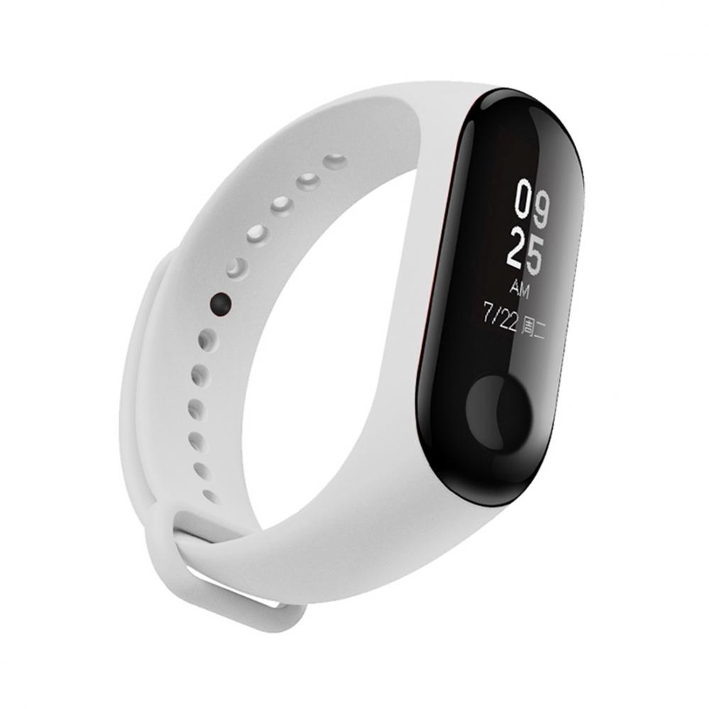  Armband fr Xiaomi Mi Band 3 Vit silikon