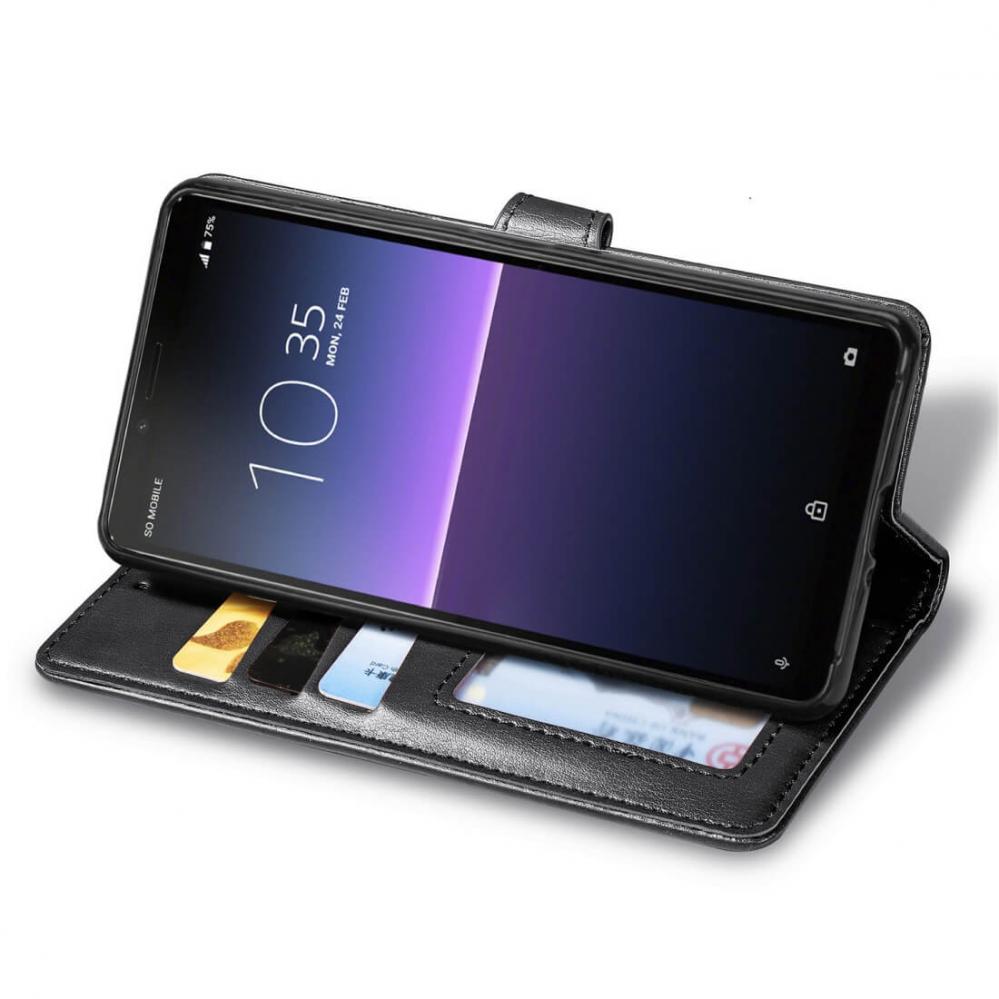  Plånboksfodral för Sony Xperia 10 II Svart