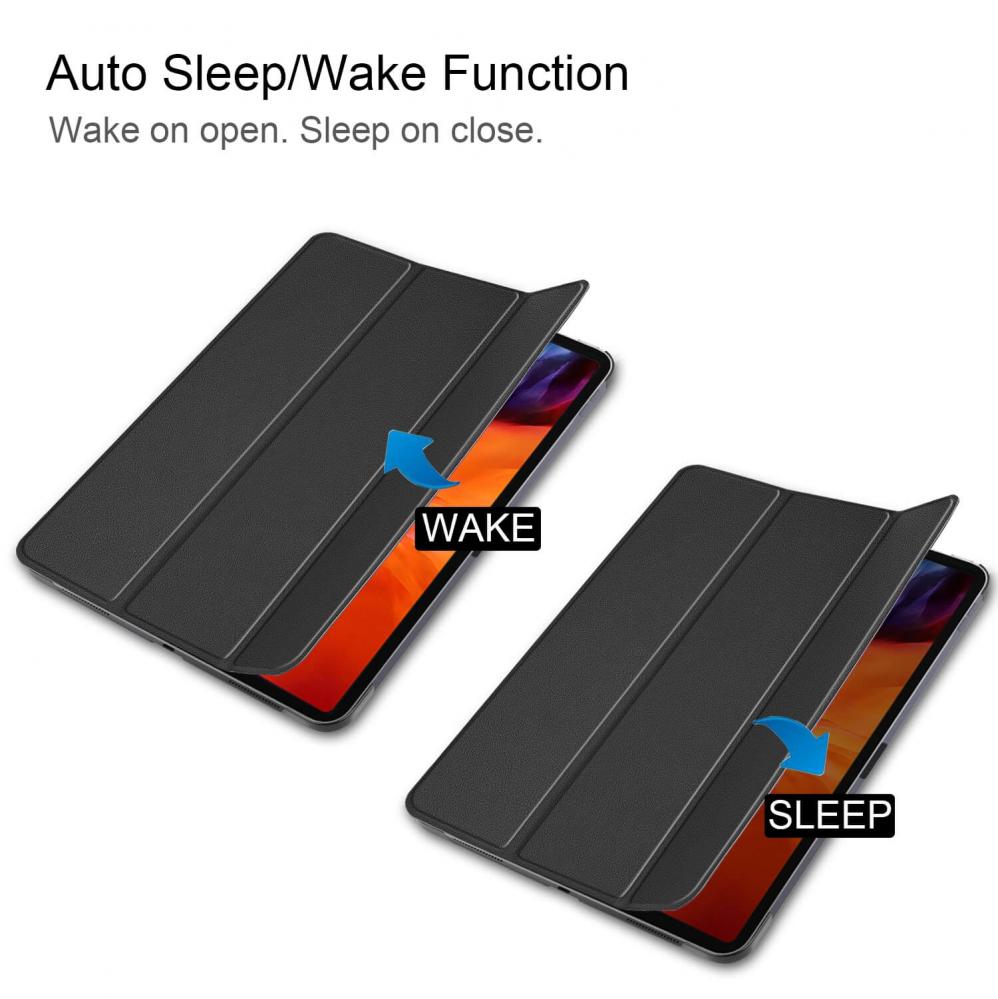  Flipfodral fr iPad Pro 12.9-tum (2021) Sleep/ Wake-up funktion svart