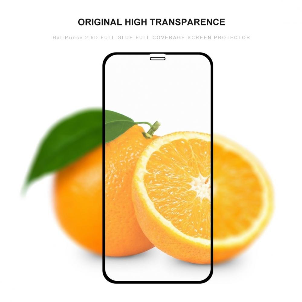Skärmskydd med Svart ram för Skärmskydd 9H för iPhone XR av härdat glas