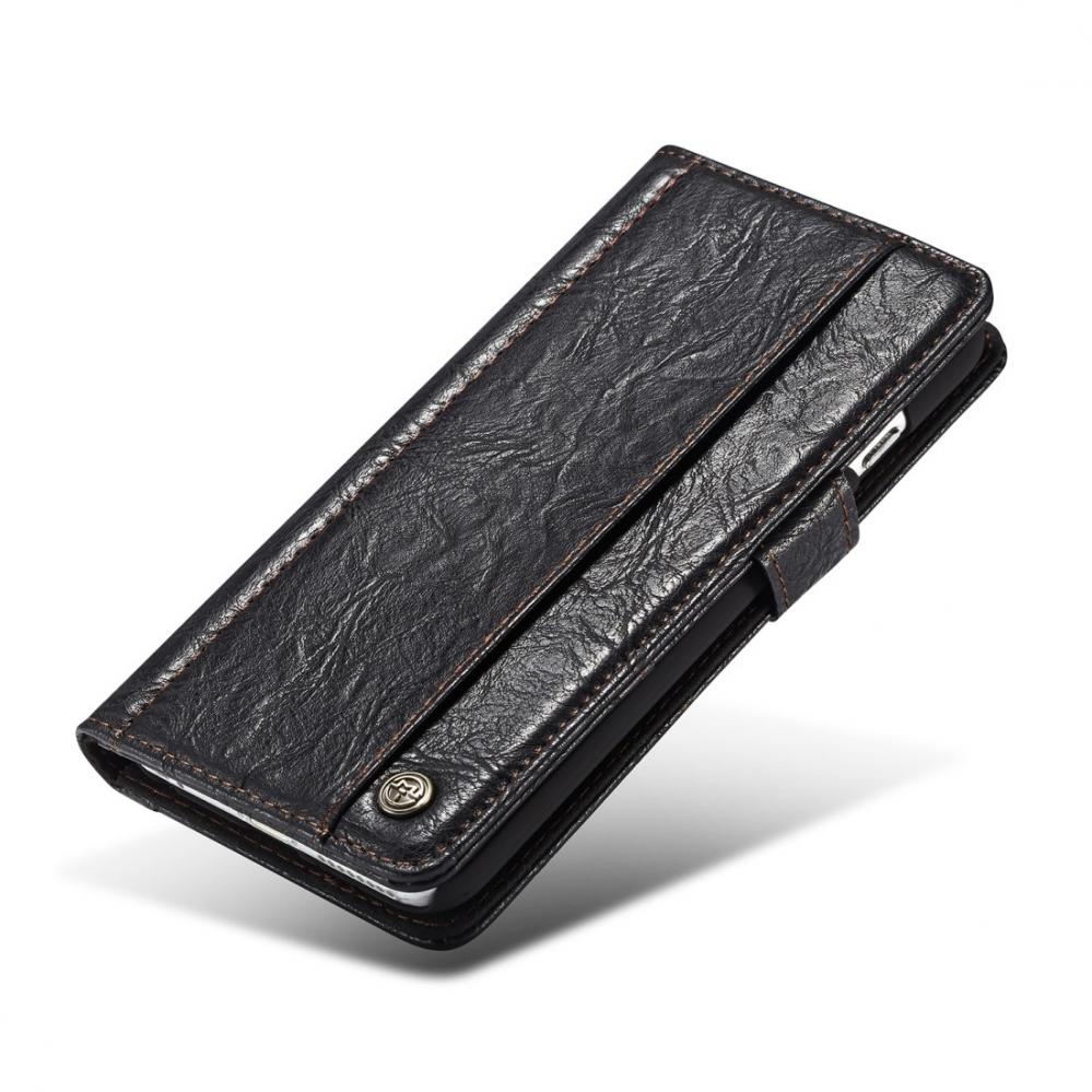 Plånboksfodral med yttre fack för iPhone 6/6S Svart - CaseMe