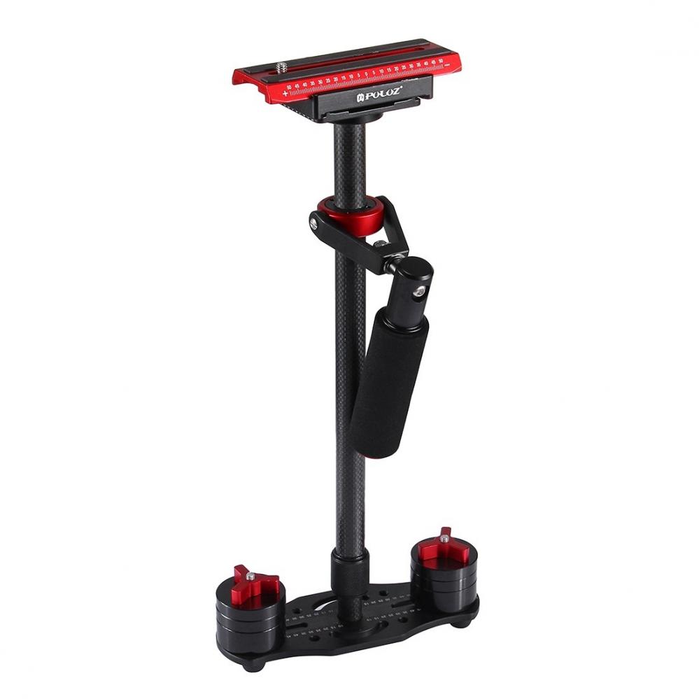 Puluz Handhållen kolfiber stabilisator för DSLR/DV-kameror (38.5-61cm)