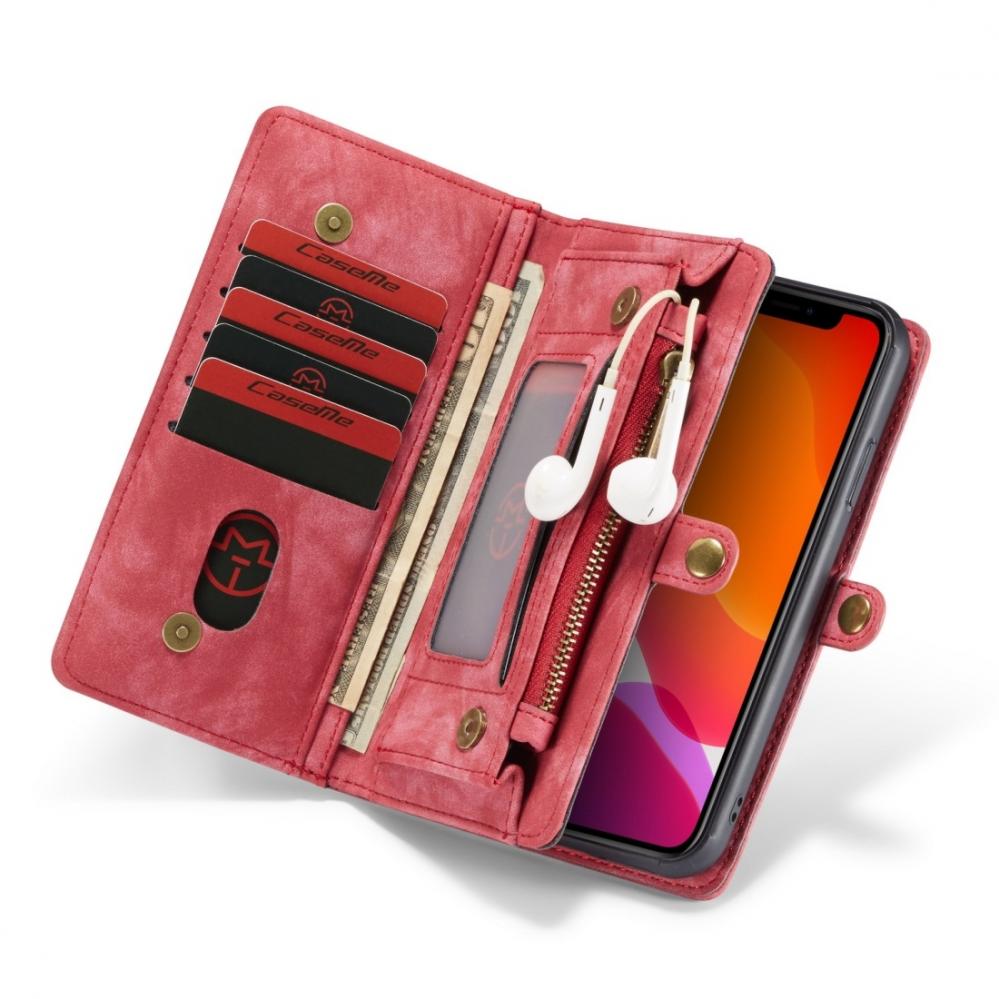 Plånboksfodral med magnetskal för iPhone 11 Röd - CaseMe