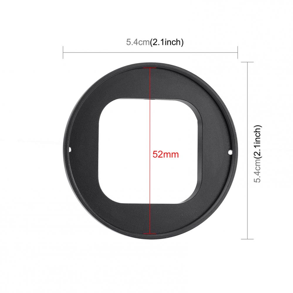  Puluz 52mm Linsfilteradapterring fr GoPro Hero10 Svart/ Hero9 Svart