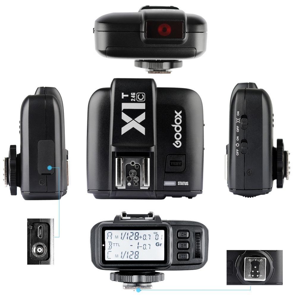  Godox Blixtutlsare & blixtmottagare 2.4GHz TTL