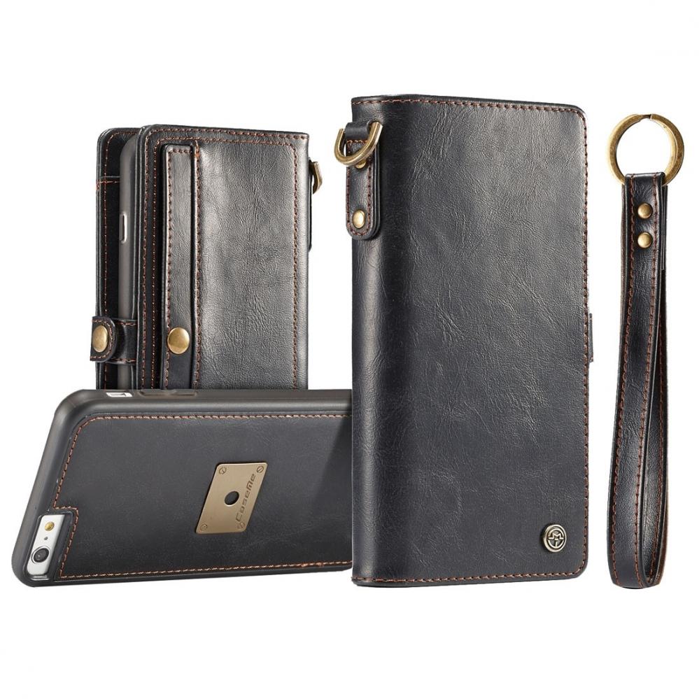 Plånboksfodral med magnetskal för iPhone 6/6S Svart - CaseMe