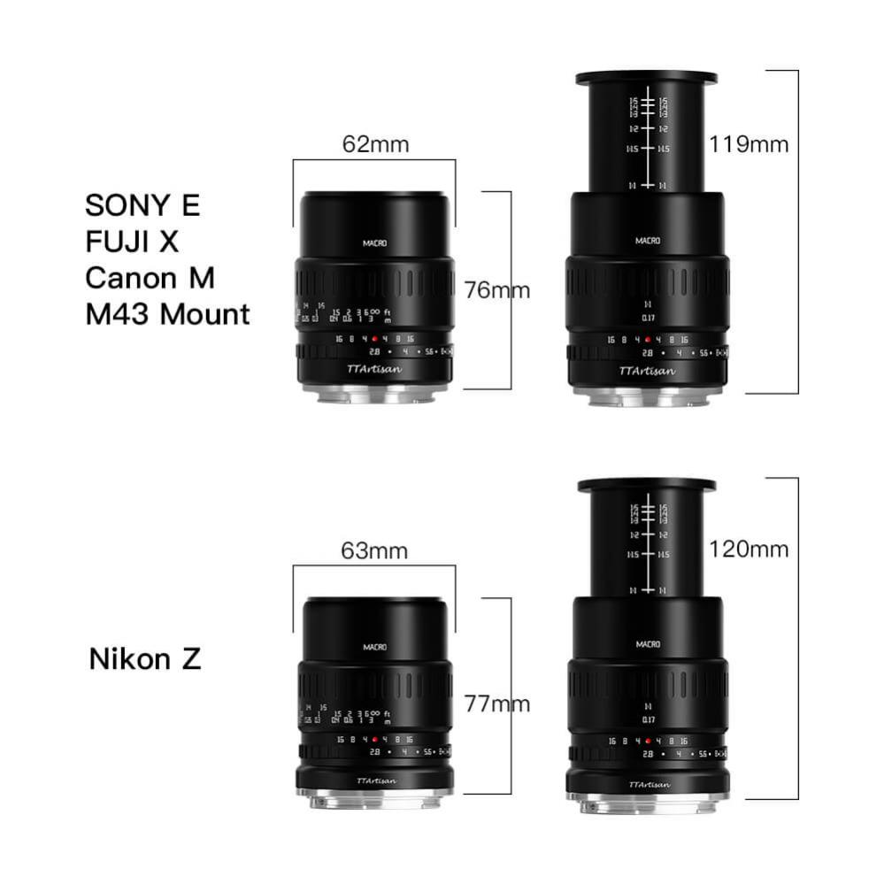  TTartisan 40mm f/2.8 Makroobjektiv APS-C för Canon EOS M