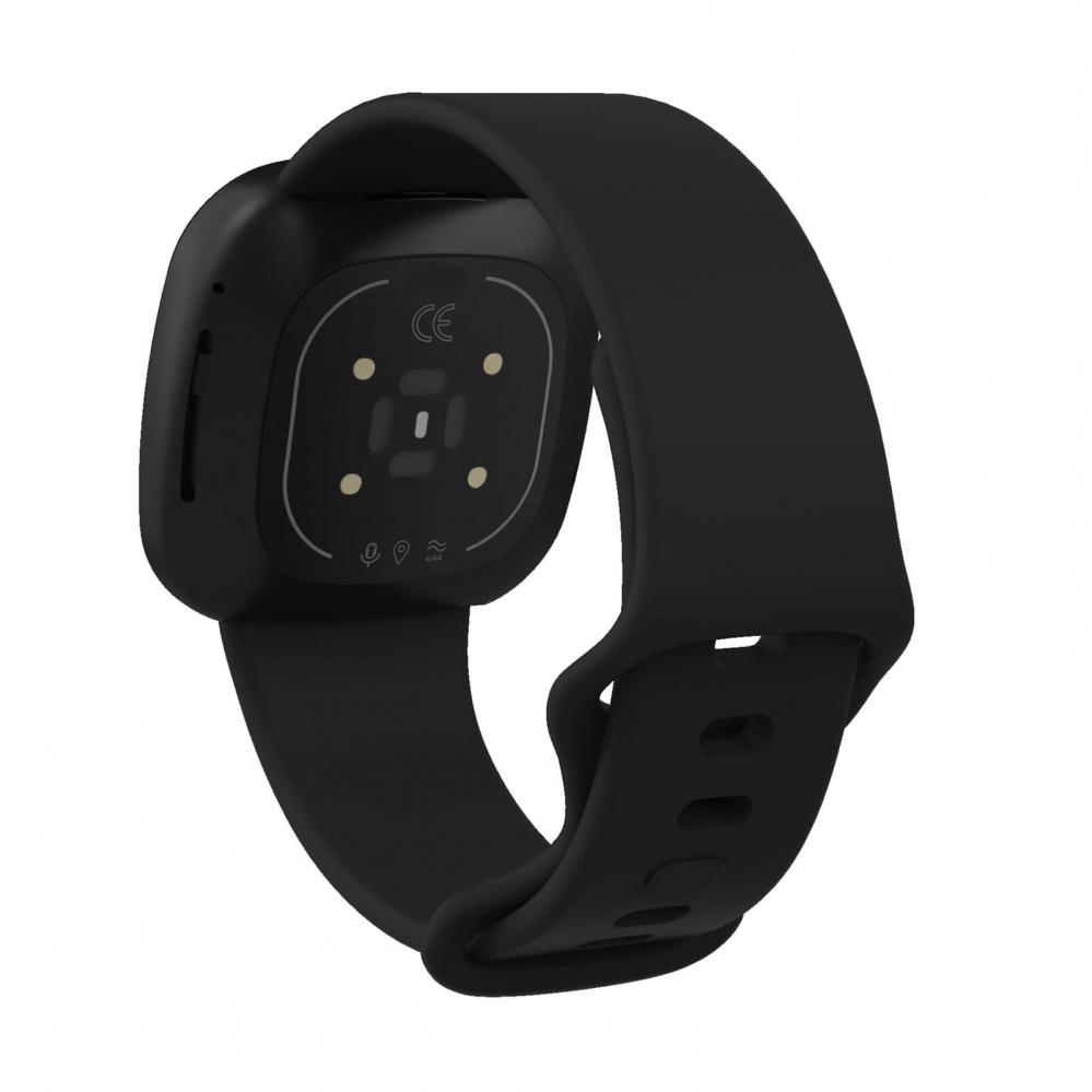  Silikonarmband Midnattsbl fr Fitbit Versa 3/ Sense 115-160mm