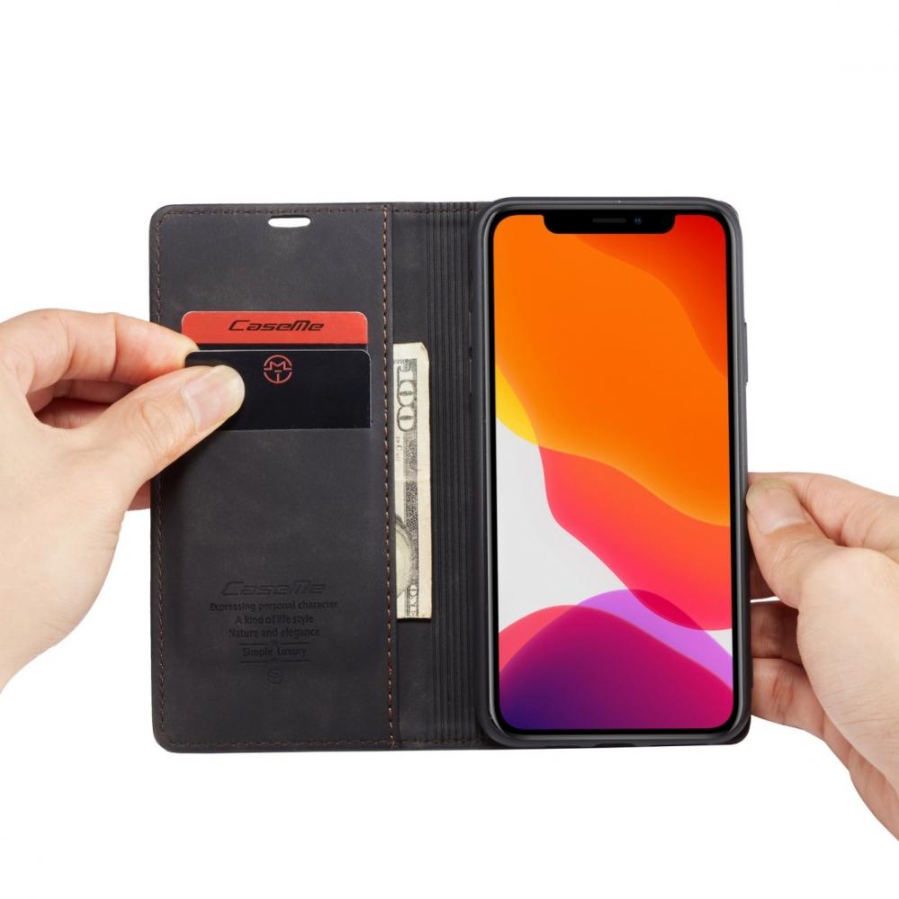  Plånboksfodral med kortplats för iPhone 11 Pro Max Svart - CaseMe