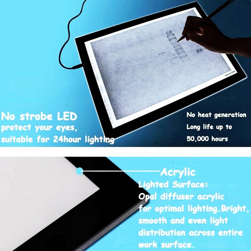 Huion Portabelt LED ljusbord för diabilder, negativ