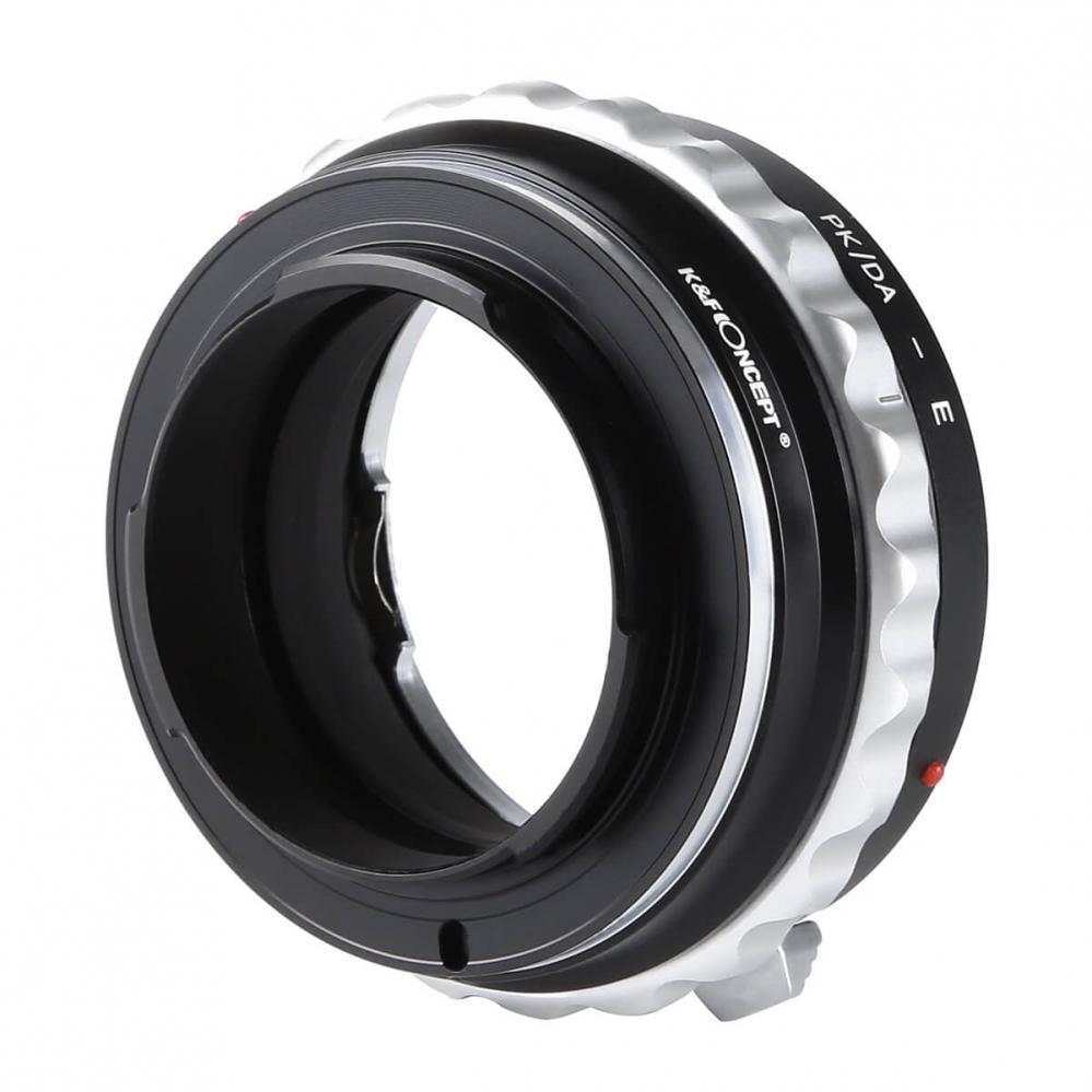 K&F Objektivadapter till Pentax K/M/A/FA/DA objektiv för Sony E kamerahus
