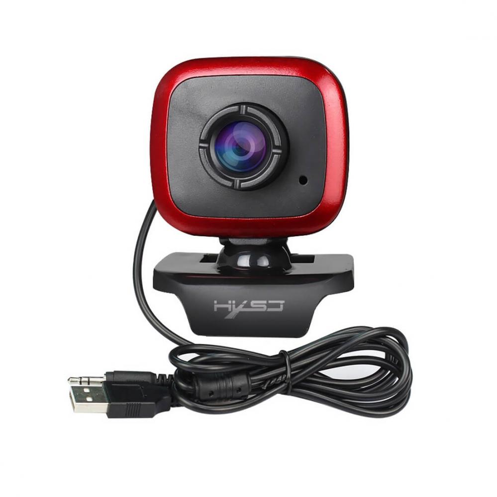  480P Webbkamera Justerbar 360 grader HD-Video USB med mikrofon - HXSJ