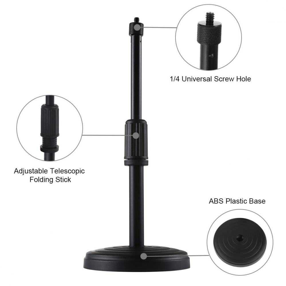  Puluz Bordstativ med mobilhllare fr selfie justerbar hjd 18-25cm