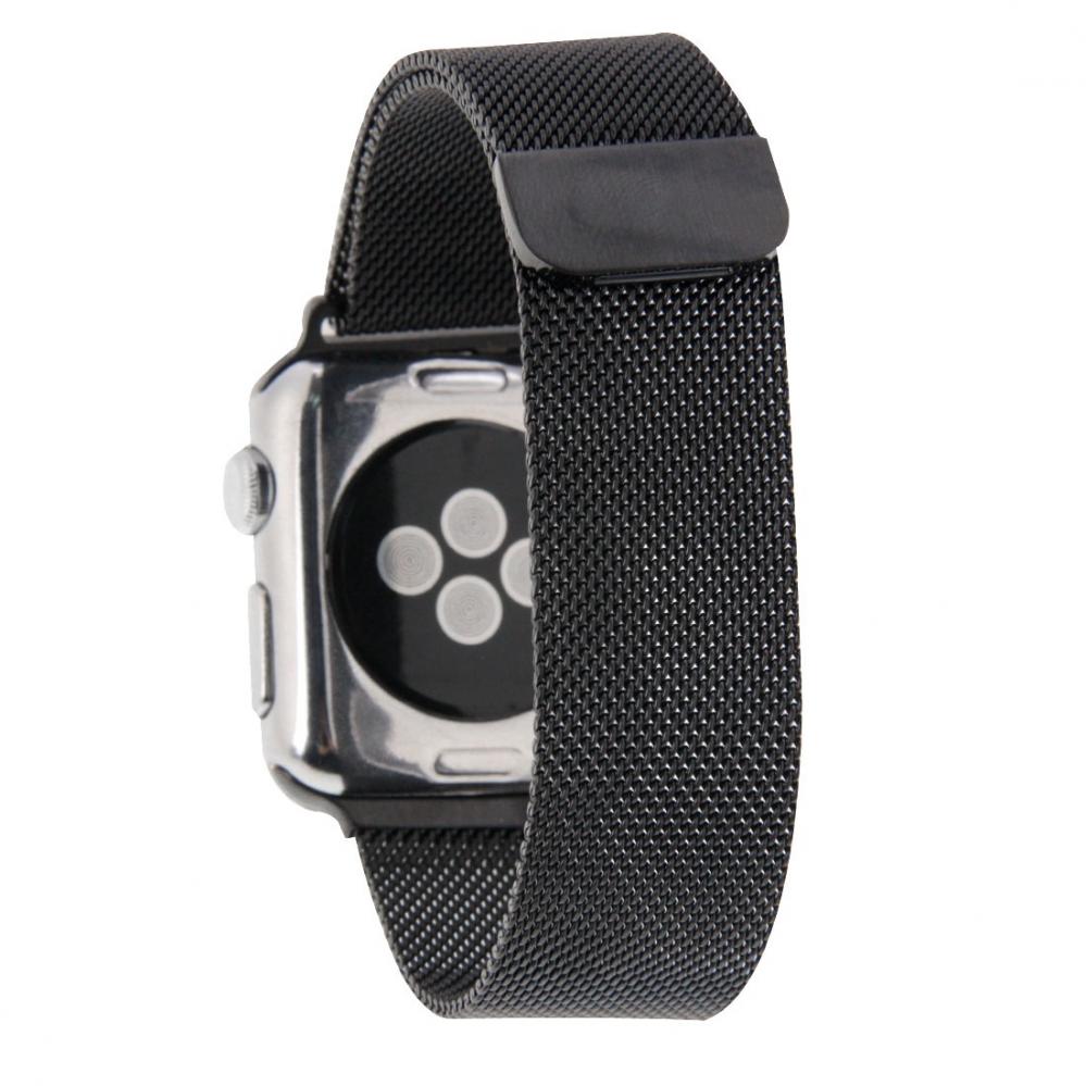  Metallarmband Milanese Loop Svart fr Apple Watch 42/44/45mm