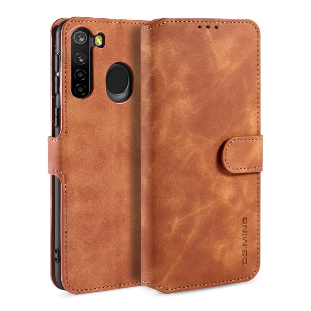DG.MING Plånboksfodral för Galaxy A21 Brun