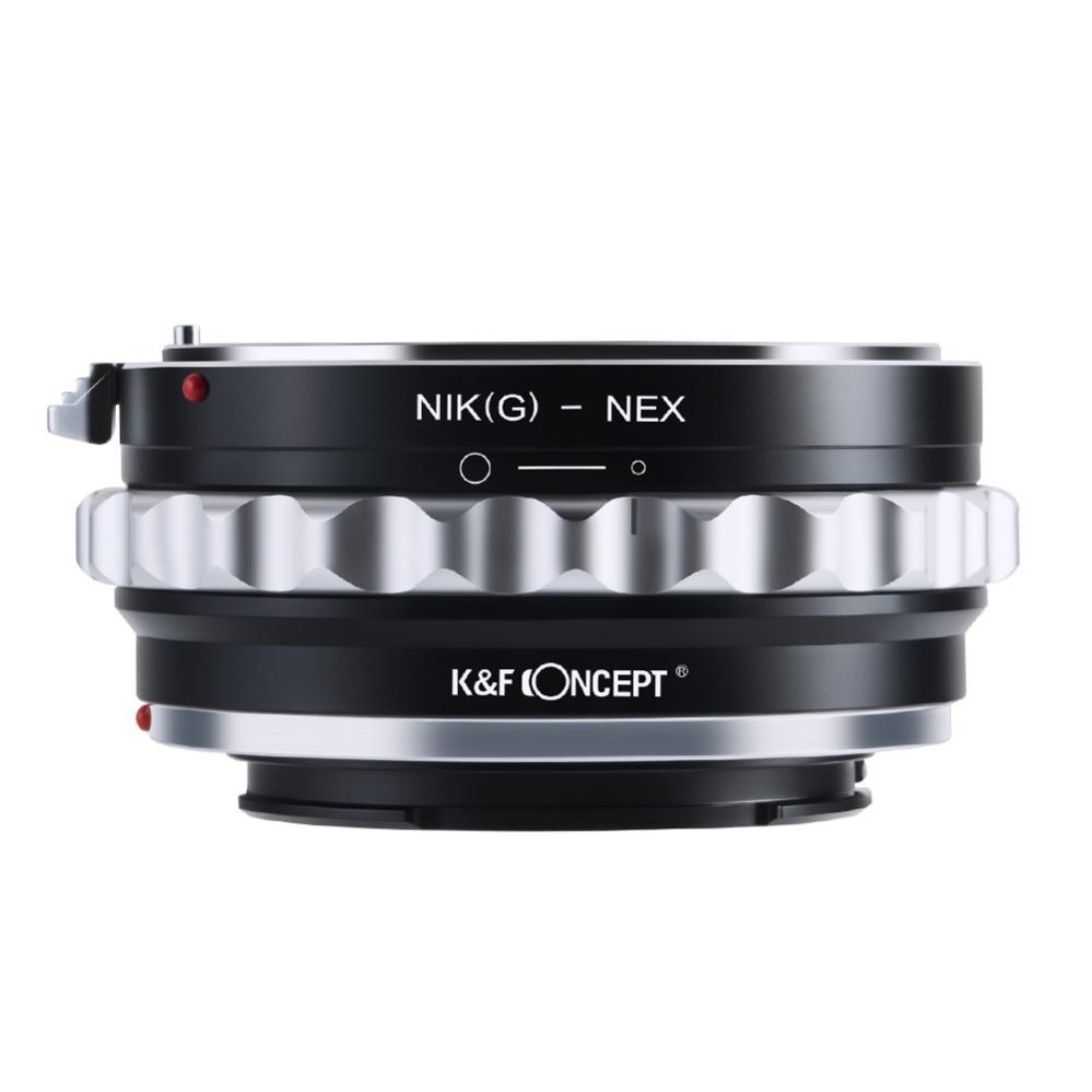  K&F Objektivadapter till Nikon G objektiv fr Sony E kamerahus