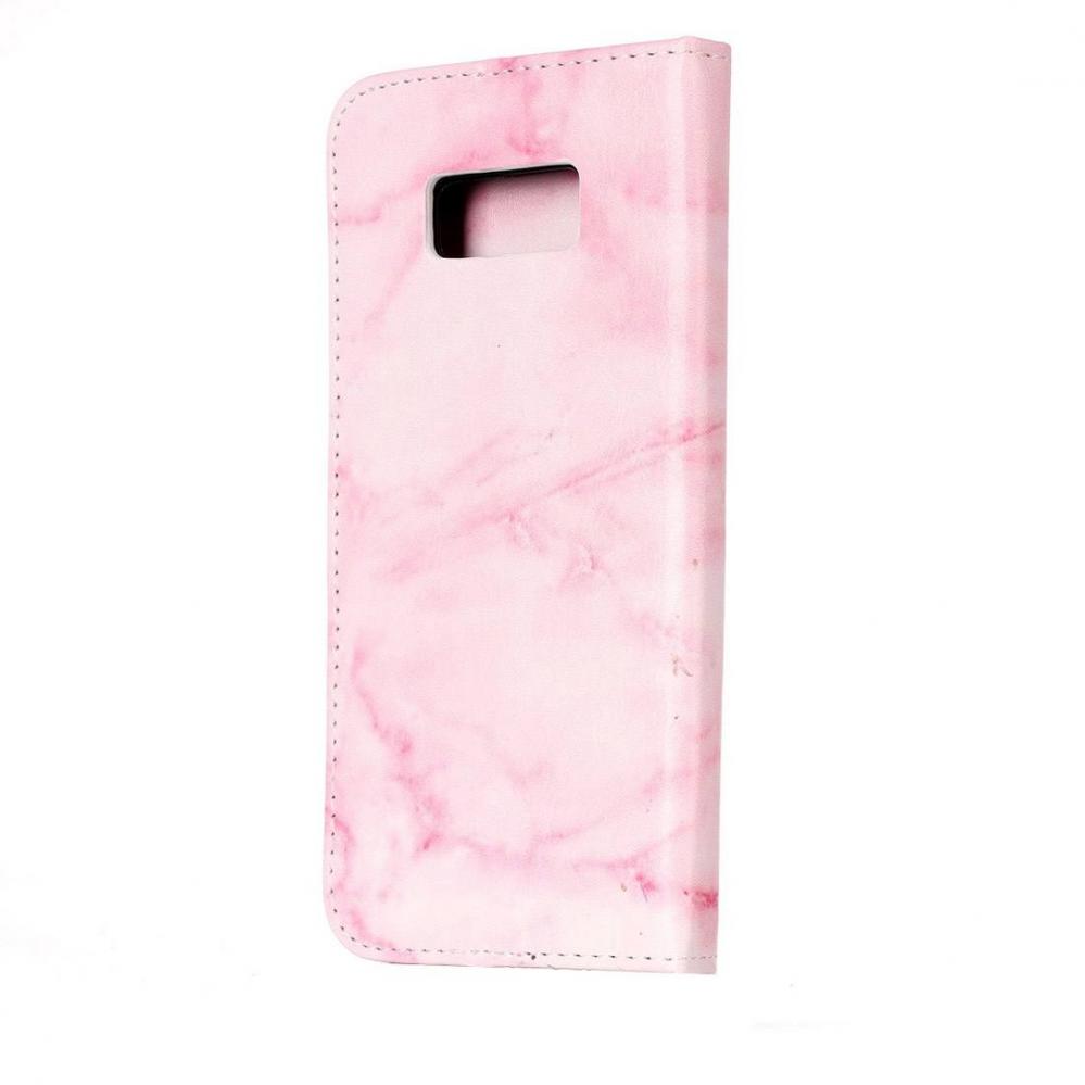  Plnboksfodral fr Samsung Galaxy S8 - Rosa marmor