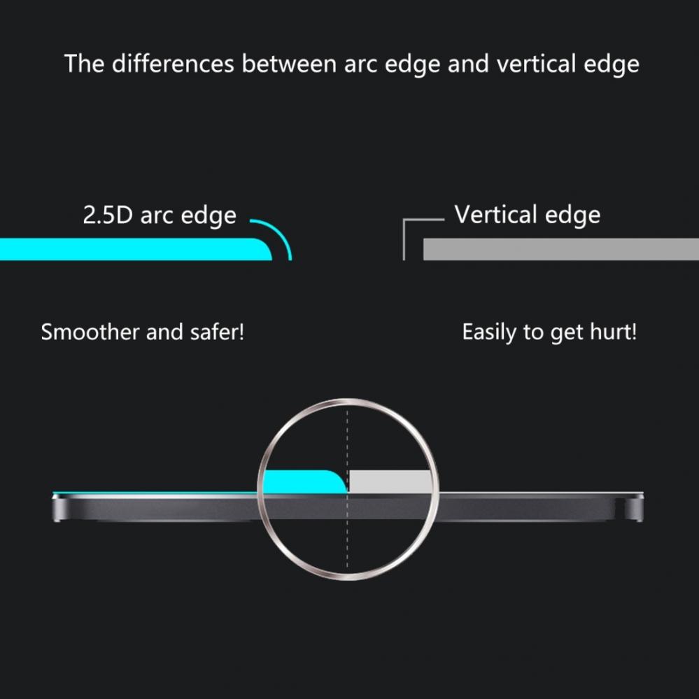  Skrmskydd med Svart ram fr Huawei Y5 (2019) av hrdat glas