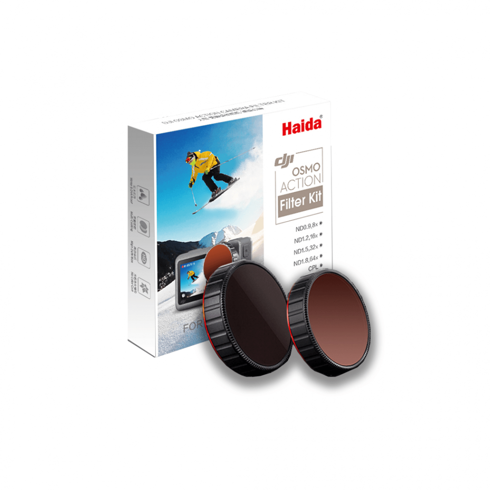  Haida ND/CPL-Filterkit 5 i 1 fr Osmo Action: ND8 ND16 ND32 ND64 CPL