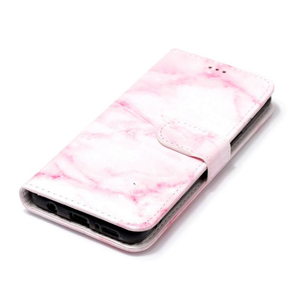  Plnboksfodral fr Galaxy S9 - Rosa marmor