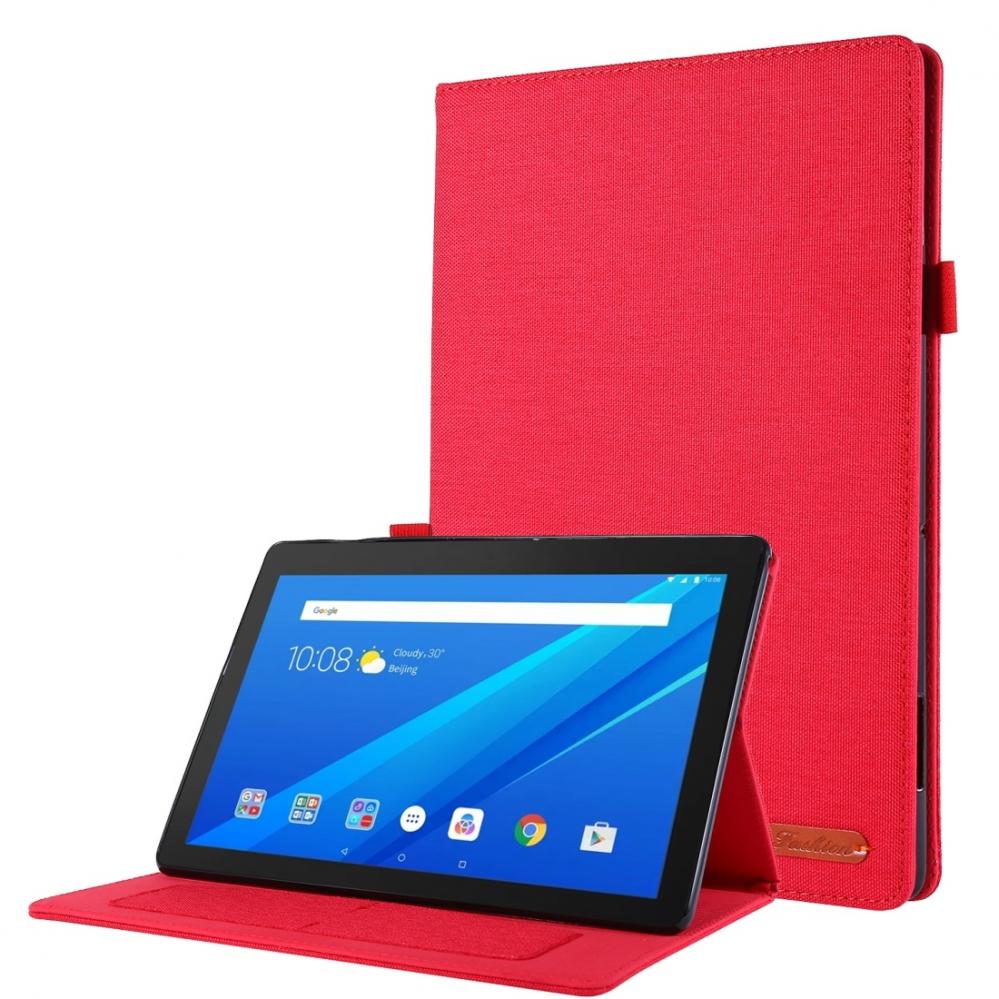  Fodral fr Lenovo Tab E10 10.1 Rd textil