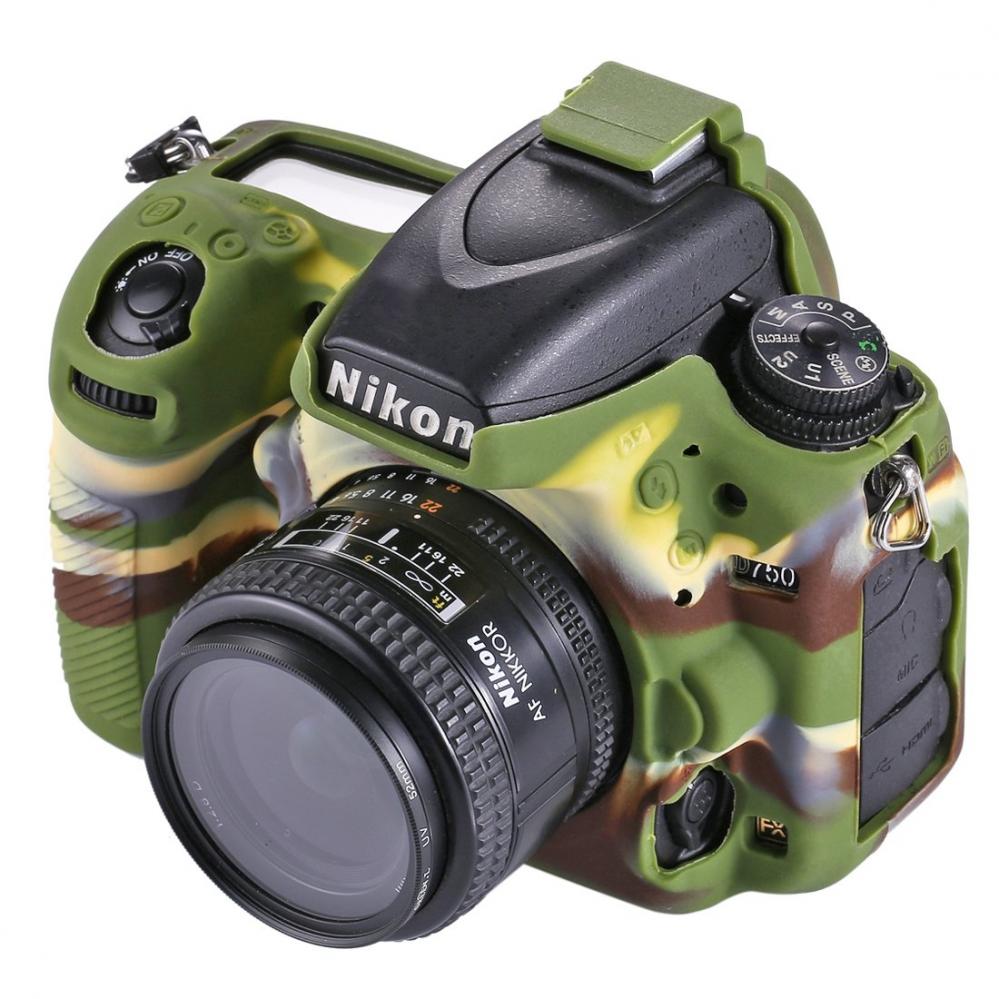  Puluz Silikonfodral fr Nikon D750 Kamouflage