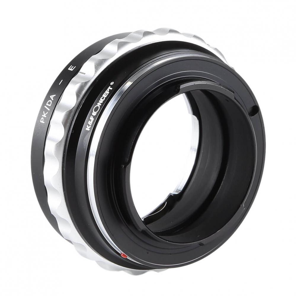 K&F Objektivadapter till Pentax K/M/A/FA/DA objektiv för Sony E kamerahus