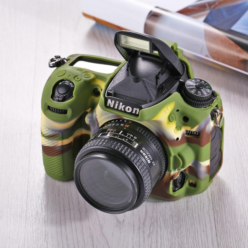  Puluz Silikonfodral fr Nikon D750 Kamouflage