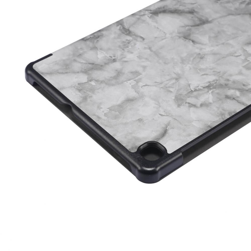 Fodral för Galaxy Tab S6 Lite P610/P615 med marmormönster grå