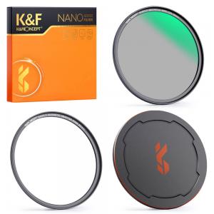  K&F Concept Magnetisk Polarisationsfilter med adapterring & magnetlock