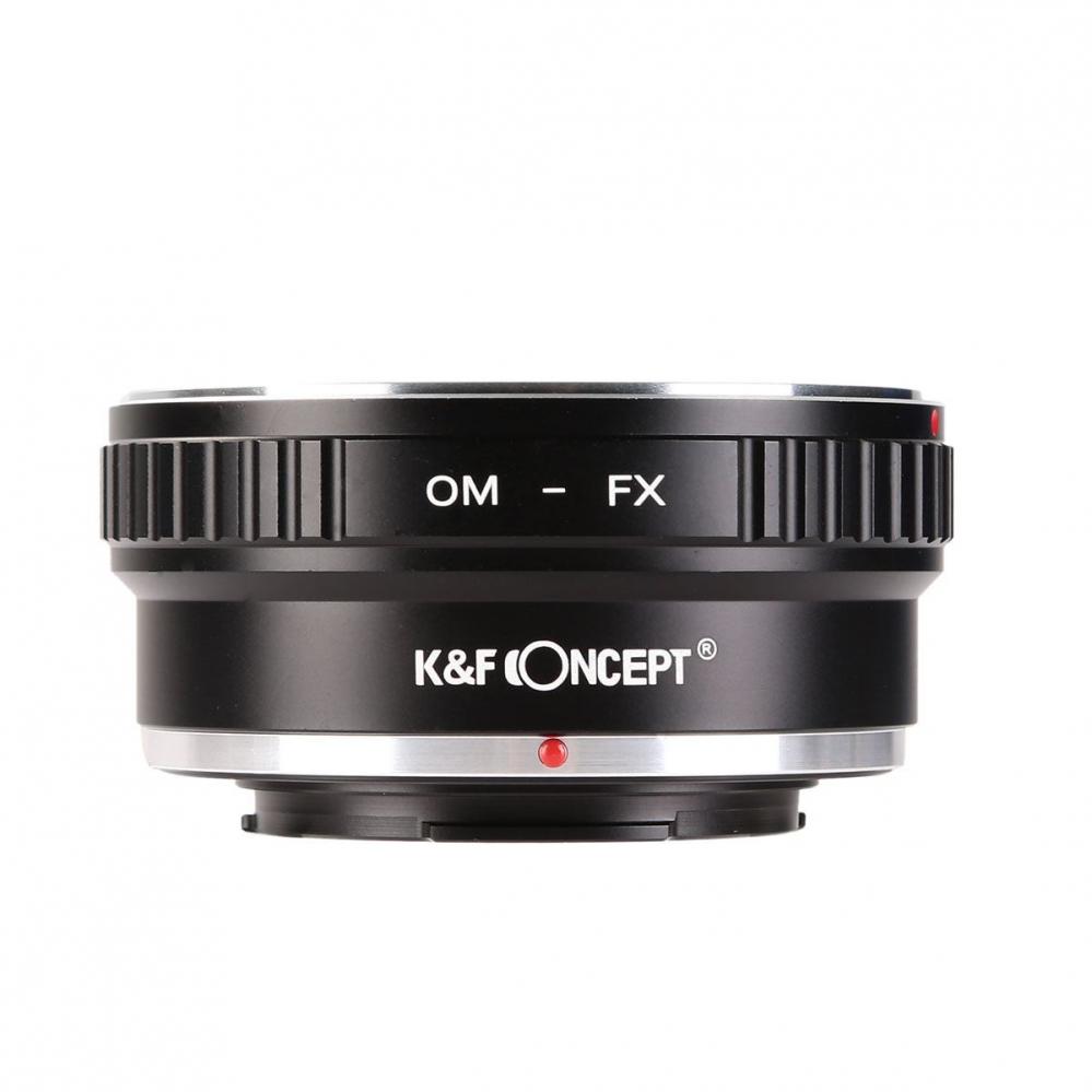 K&F Objektivadapter till Olympus OM Zuiko objektiv fr Fujifilm X kamerahus