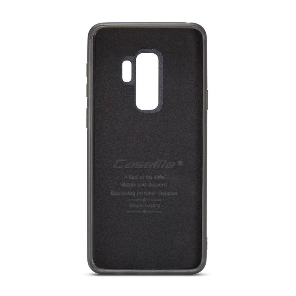 Plånboksfodral med magnetskal PU-läder för Galaxy S9 Plus Svart - CaseMe