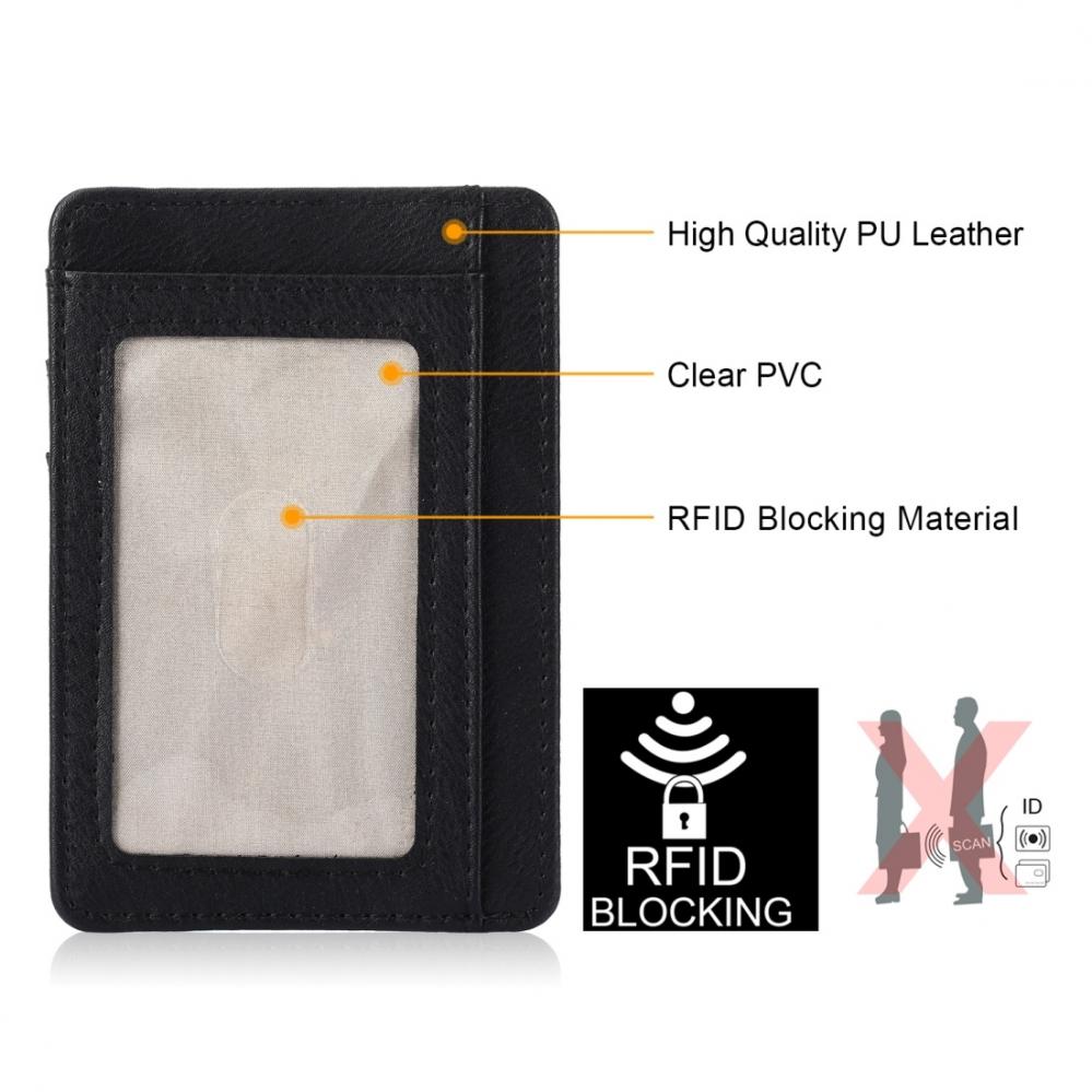 Plånbok med RFID-skydd och plats för ID-kort/ kreditkort