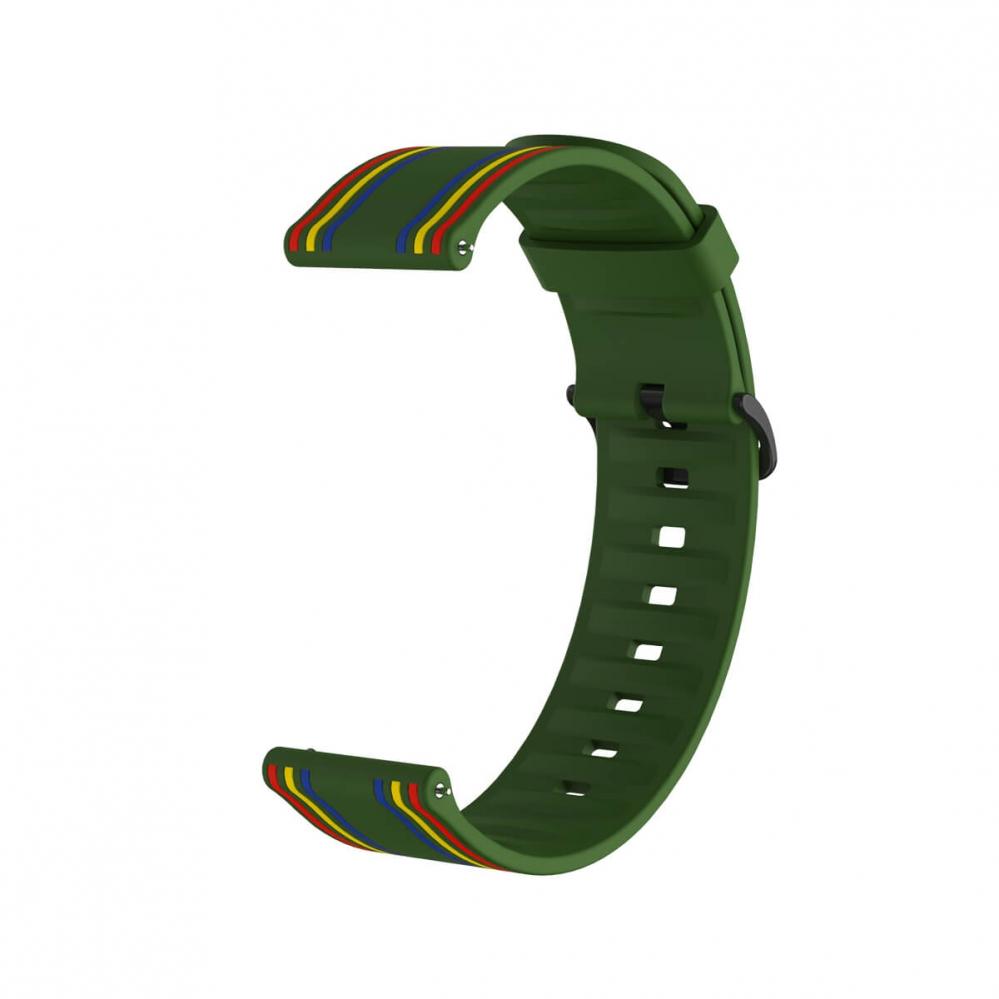 Silikonarmband Armegrön för Smartwatch 22mm Universal modell