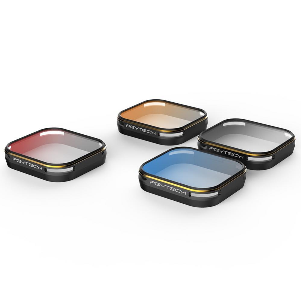 PGYTECH graderade-filter (4 i 1) kit för GOPRO Hero 5: Grå, Blå, Orange, Röd