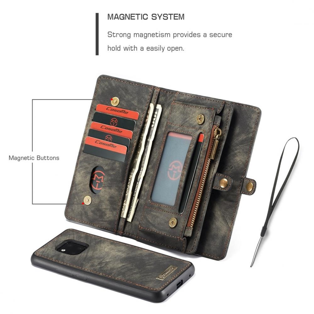  Plånboksfodral med magnetskal för Huawei Mate 20 Pro Svart - CaseMe