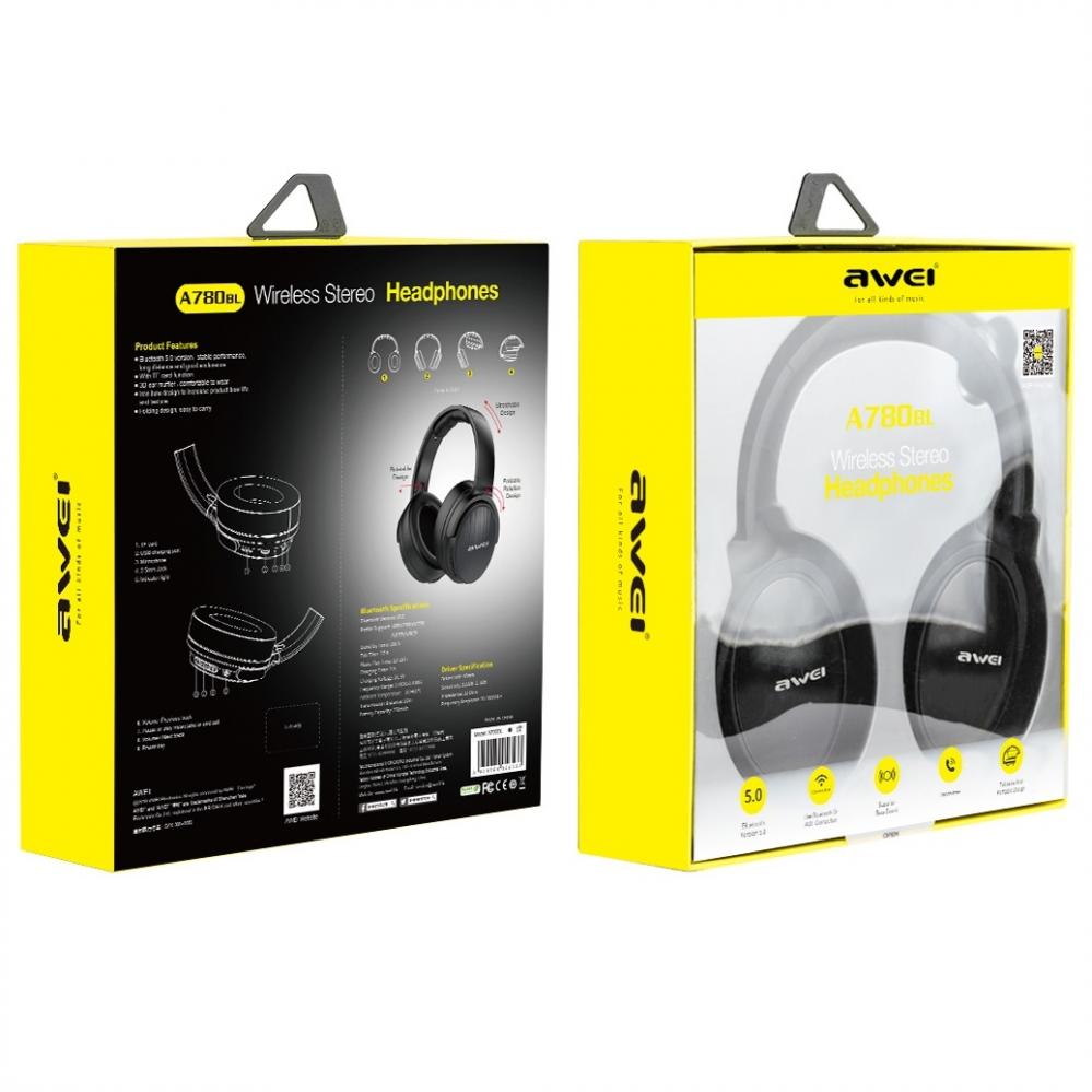 Awei A780BL Trådlösa stereo hörlurar inbyggd mikrofon