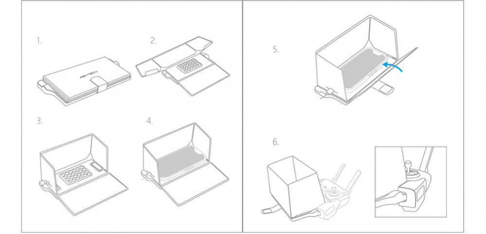 PGYTECH Solskyddshuv (162mmx82mm) fr Smartphone & fr DJI fjrrkontroll