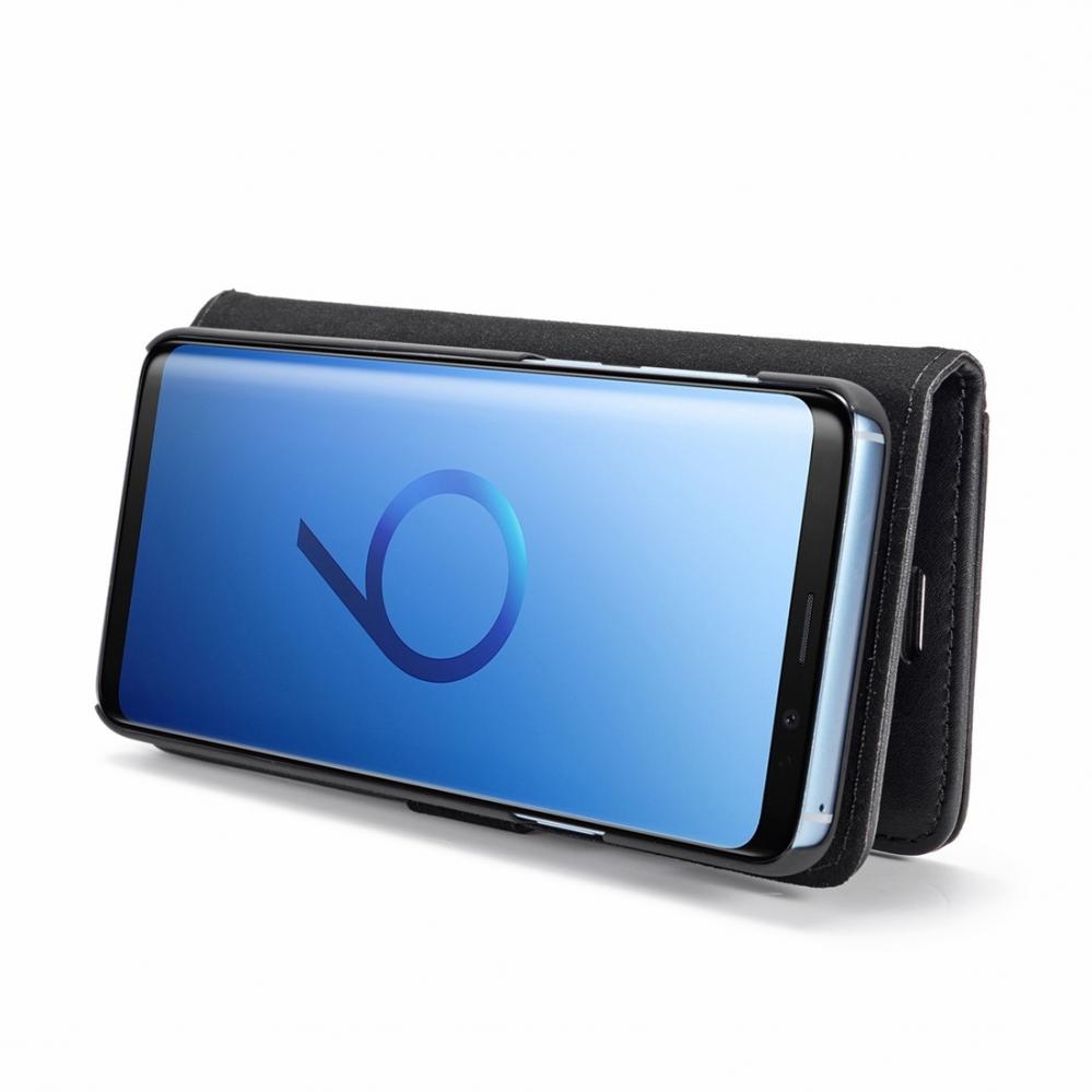 DG.MING Plånboksfodral med magnetskal för Galaxy S9 Plus Svart