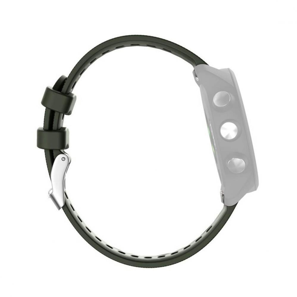 Silikonarmband Armegrön för Smartwatch Forerunner 245/645