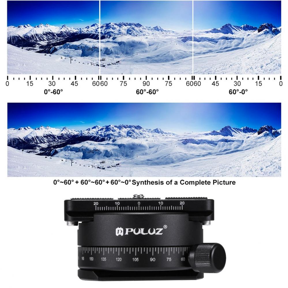  Puluz Rotationskulled 360 grader för panoramafotografering