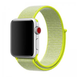  Nylonarmband Neongrön för Apple Watch 38/40/41mm med kardborreband