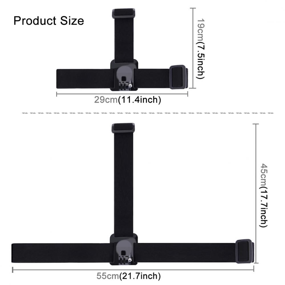 Puluz Justerbart huvudband för GoPro Hero9 Black /8/7/6/5/4 /3+/3/2/1
