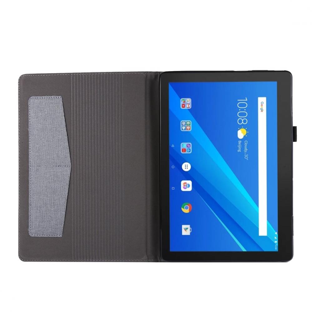  Fodral fr Lenovo Tab E10 10.1 Gr textil