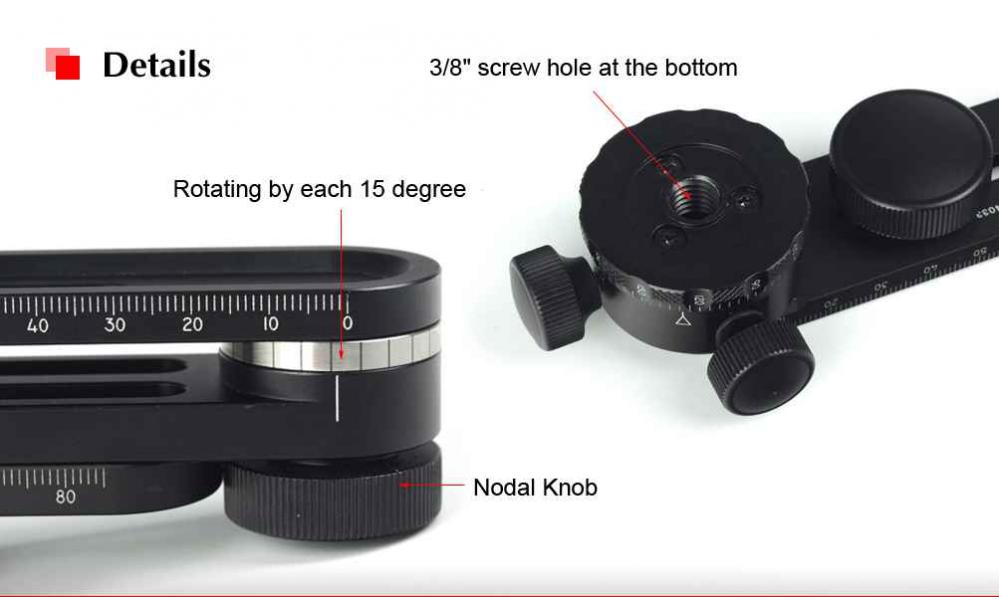 Sunwayfoto CR-30C Panorama-Kit mini med Arca Swiss fäste