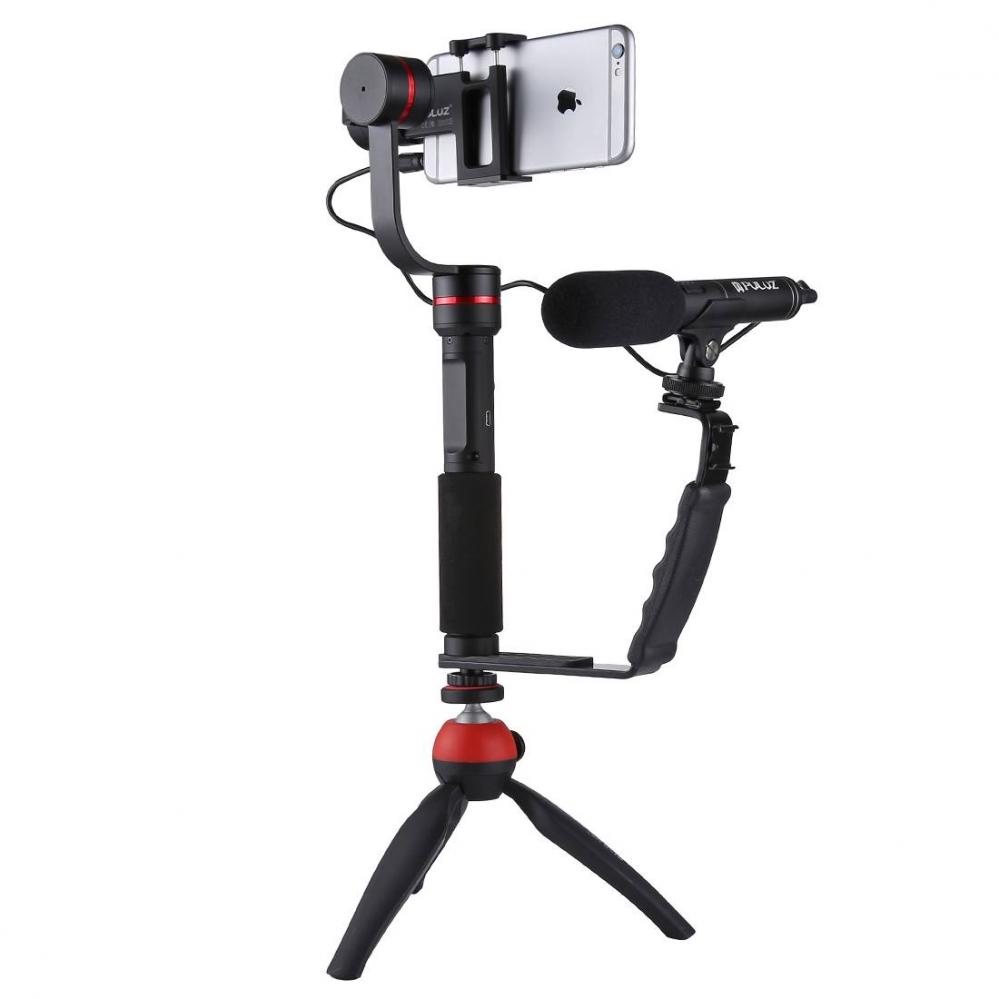 Puluz L-format Handgrepp med tillbehörsfästen för videolampa & DSLR