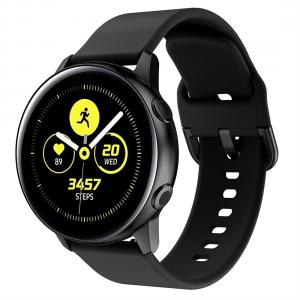  Armband för Galaxy Watch Active Svart silikon 20mm